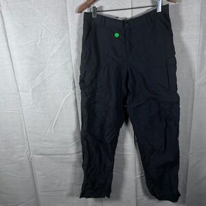 REI Mens Black Convertible Zip Off Cargo Hiking Pants Size 32x29